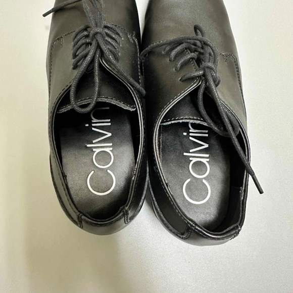 Calvin Klein Men’s Black Leather Oxford Dress Shoes Size 7M Classic Formal - Picture 4 of 8